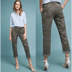 Anthropologie Camo Pants 25 Green Wanderer‎ High Rise Utility Cargo
